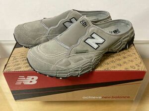 未使用品 NEW BALANCE ニューバランス M801SGY GREY サンダル スリッポン ミュール グレー 10.5EE 28.5cm