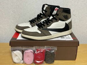 '19 NIKE AIR JORDAN 1 HIGH OG TS SP TRAVIS SCOTT SAIL/BLACK-DARK MOCHA CD4487-100 Nike air Jordan 1 tiger ice Scott US11