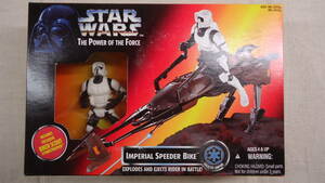 STAR WARS THE POWER OF THE FORCE IMPERIAL SPEEDER BIKE スター・ウォーズ EXPLODES AND EJECTS RIDER IN BATTLE! おてがる配送ゆうパッ