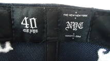 40oz NYC NYC Snap-Back Hat 紺 50%off 半額 フォーティーオンス 帽子 CAP スナップバック スケートボード キャップ_画像9