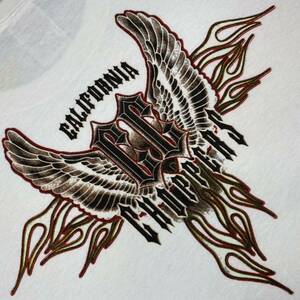 レア良品入手困難00s FRUIT OF THE LOOM So-cal CALIFORNIA CHOPPERSカリフォルニア チョッパーズ チョッパー ファイヤー ウイングTシャツM