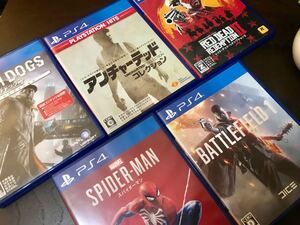 ウォッチドッグス アンチャーテッドコレクション、レッドデッドリデンプション2、スパイダーマン、バトルフィールド1