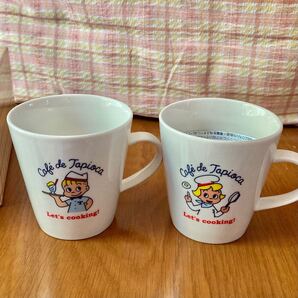 未使用 原田治 オサムグッズ 陶器 レトロ タピオカハッピーマグカップ2P ラビー&ペニー ホワイト 白 箱付き