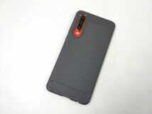 Huawei P30用 ソフトケース カバー カーボン調 TPU グレー_画像1