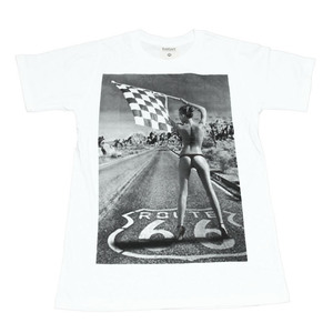  セクシーガール レースクィーン ルート６６ Tバック F1 ストリート系 スケーター デザインTシャツ おもしろTシャツ メンズ 半袖★M606XL