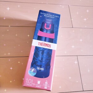 THERMOS サーモス 真空断熱 スポーツボトル ネイビーカモフラ 1L
