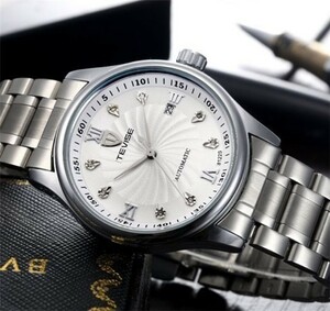 メンズ高級腕時計 機械式 自動巻 40mm カレンダー表示 男性 ウォッチ 紳士 通勤 ビジネス ファションDJ1728