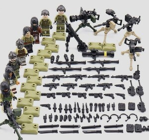 野戦部隊　武器つきセット　戦争軍人軍隊マンミニフィグ LEGO 互換 ブロック ミニフィギュア レゴ 互換 DJ957
