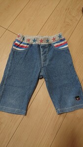 ミキハウス ダブルビー デニムハーフパンツ100