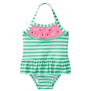  новый товар Gymboree Gymboree One-piece купальный костюм арбуз оборка окантовка размер 5T ( 5 лет для XS-S 100-110 )