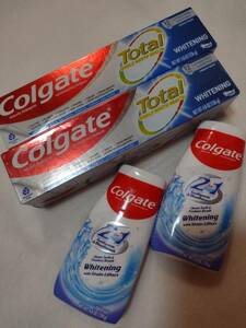 新品 Colgate コルゲート トータル Total 歯磨きペースト歯磨き粉 136g×2個 ＆ 2 in 1 ホワイトニング ジェル 130g ×2