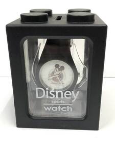 時計未使用 Disney sports watch ディズニー スポーツ ウォッチ 腕時計 クォーツ グレー ミッキーマウス 貯金箱 22061401