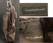 トゥモローランド　焦げ茶　ナイロンx革　W43cm 　ブリーフ　TOMORROWLAND_画像2