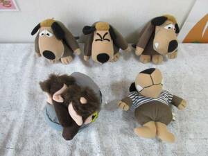  ultra rare Wacky Races soft toy 5 body set .... KenKen not for sale chikichiki machine . race doll mascot figure 