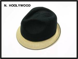 38 BLACK x BEIGE【N.HOOLYWOOD HAT ミスターハリウッド ハット 121-AC01 / COLLECTION LINE】