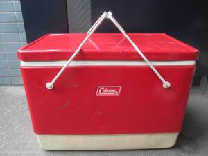  valuable!60's~70*s COLEMAN Vintage USA red Coleman cooler-box / old tool Jug camp America antique old clothes garage 