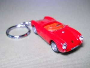 # prompt decision # key holder # Porsche 550 Spider # red # seat orange # die-cast model # accessory # key chain #