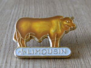 古い ピンバッジ : LIMOUSIN 牛 ウシ 動物 ピンズ #I