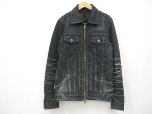 ripvanwinkle Rip van Winkle RL-2601 Zip выше Denim жакет черный размер 3