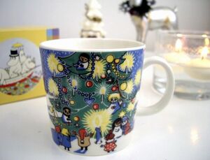 Редкий ◆ Перепрызнут финская Аравия / Аравия Рождество 2004 Limited Moomin Mug Box