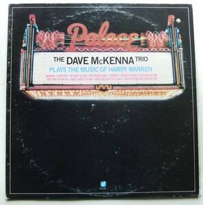 ◆ DAVE McKENNA Trio Plays The Music of Harry Warren ◆ Concord Jazz CJ174 ◆