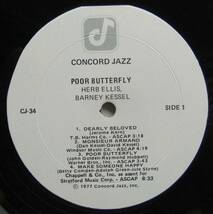 ◆ BARNEY KESSEL - HERB ELLIS / Poor Butterfly ◆ Concord Jazz CJ-34 ◆_画像3
