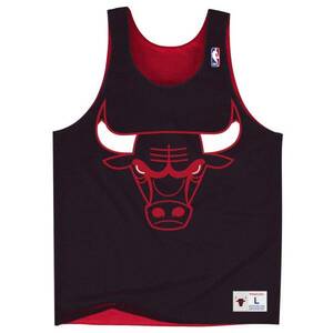 【S】ミッチェルアンドネス Mitchell&Ness NBA リバーシブル メッシュ タンクトップ シカゴ ブルズ Bulls ビブス バスケ