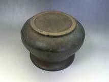 建水■中川浄益 古銅製 茶溢し 古い茶器 お茶道具 エフゴ 唐銅 古美術 時代物 骨董品■_画像2