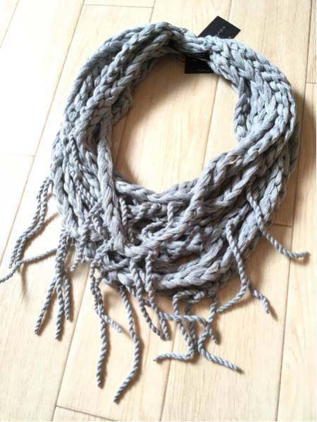 新品【ANNTARAH】COLLAR TRENZA Ash-Gray SIZE:UNI 日本未上陸!! Made-in-Peru オーガニックコットン100%