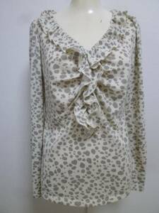 FRAGILE/ Fragile * Dalmatian pattern center frill neck cut and sewn 38/ three . association *62