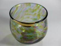 B　多色ガラス碗②　イタリア　高級ガラス碗　ステンドグラス　硝子　ガラス細工　カットグラス　吹きガラス_画像1
