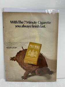 1967年9月1日号LIFE誌広告切り抜き【PALL MALL/たばこ　シガレット】アメリカ買い付け品60sビンテージUSAインテリア喫煙