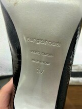 良品 sergio rossi セルジオロッシ パンプス ハイヒール サイズ37 23.5-24cm レディース 黒 岡Y0620-19_画像7