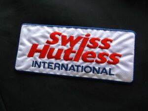 ■送料230円■スイスハットレス　SWISS　Hutless　International　ワッペン　レーシングカートのスーツに　