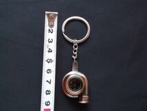 ■送料無料■タービン型　キーホルダー　ターボ チャージャー　ブロンズ　//　ブレイス　キーリング　turbo Keyring_画像2