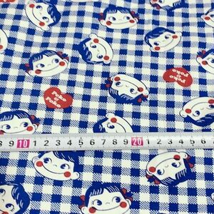 ニット生地 ペコちゃん チェック
