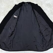 希少XL ジョルジオアルマーニ『漂う風格』GIORGIO ARMANI スタンドカラー スーツ セットアップ ジャケット バンドカラー 52 黒 ブラック_画像5