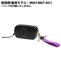 マークジェイコブス バッグチャーム キーホルダー ストラップ MARC JACOBS Polka Dot Webbing Bag Charm M0014828 501 Purple Multi_画像5