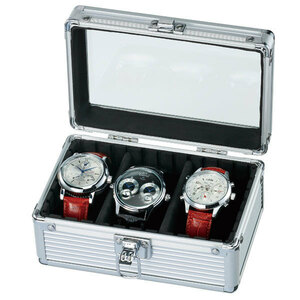  wristwatch ke- Swatch case collection case 3ps.@ storage aluminium case 