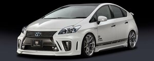 シルクブレイズプリウスZVW30後期フロントバンパーLED付き未塗装黒ゲルGL-30PR-FBSilkBlazeGLANZENグレンツェン