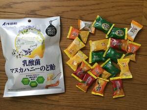 風邪予防！　のど飴　乳酸菌 マヌカハニー／日本のかんきつ　60g+19個