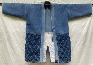 絶妙 こなれた くたくたの 生地感 剣道着 藍染 刺し子 切り替え JAPAN VINTAGE ジャパンヴィンテージ KENDO JACKET SASHIKO Fuji Daruma