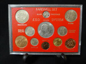 ff189●イギリス 英国 硬貨 コインセット FAREWELL SET L.S.D SYSTEM ミッドセンチュリー 60's/60