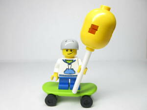 LEGO★S627 スケボー 男の子 バルーン ミニフィグ 同梱可能 レゴ シティ タウン 女性 男性 紳士 子供 街の人 シリーズ 