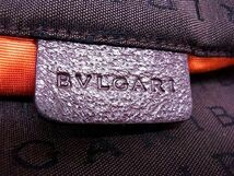 1円 BVLGARI ブルガリ ロゴマニア キャンバス×レザー トートバッグ ハンドバッグ ショルダー メンズ レディース ブラウン系 AA7384Vア_画像7