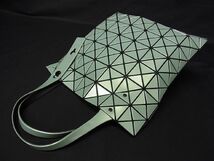 1円 ■新品同様■ BAOBAO ISSEY MIYAKE バオバオ イッセイミヤケ PVC トート ハンドバッグ 手提げ レディース ミントグリーン系 AB0596クN_画像3