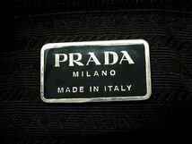 1円 PRADA プラダ プラスチックハンドル レザー ワンショルダーバッグ ハンドバッグ 肩掛けかばん 手提げ レディース ブラック系 AA8580クN_画像7