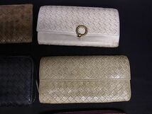 1円 BOTTEGA VENETA ボッテガヴェネタ イントレチャート レザー 長財布等 ウォレット メンズ レディース 10点セット まとめ売り DA0303UZ_画像4