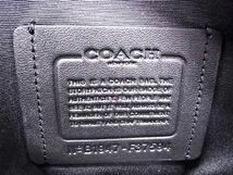 1円 ■極美品■ COACH コーチ F37594 レザー ボディバッグ ウエストバッグ ショルダーバッグ 肩掛け 斜め掛け メンズ ブラック系 AA4477クN_画像7