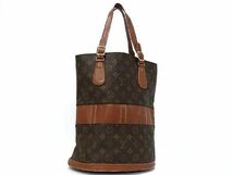 1円 LOUIS VUITTON ルイヴィトン T42236 モノグラム バケットGM USA アメリカ製 バケツ型 ショルダーバッグ トート ブラウン系 CA0635チS_画像1